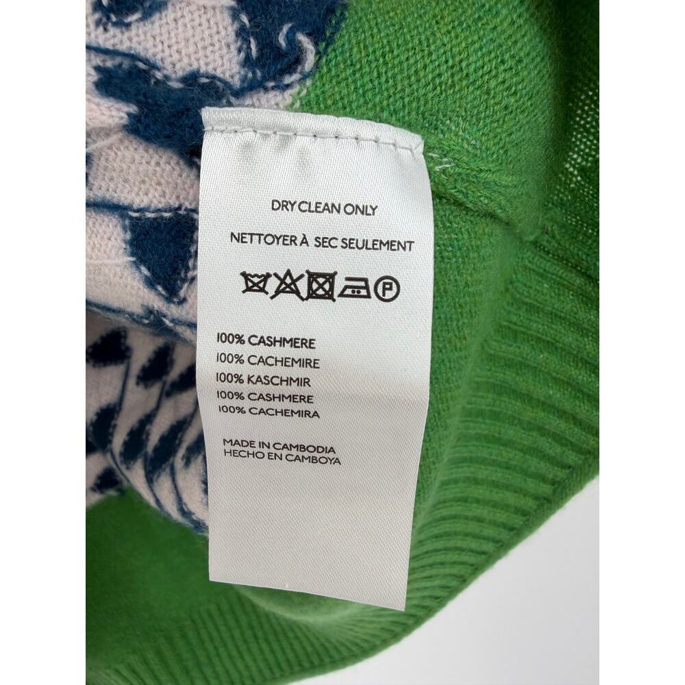 NWT Anthropologie Goldie 100% Cashmere Green Dachschund Sweater Size L Novelty - Picture 8 of 12